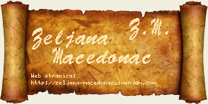 Željana Macedonac vizit kartica